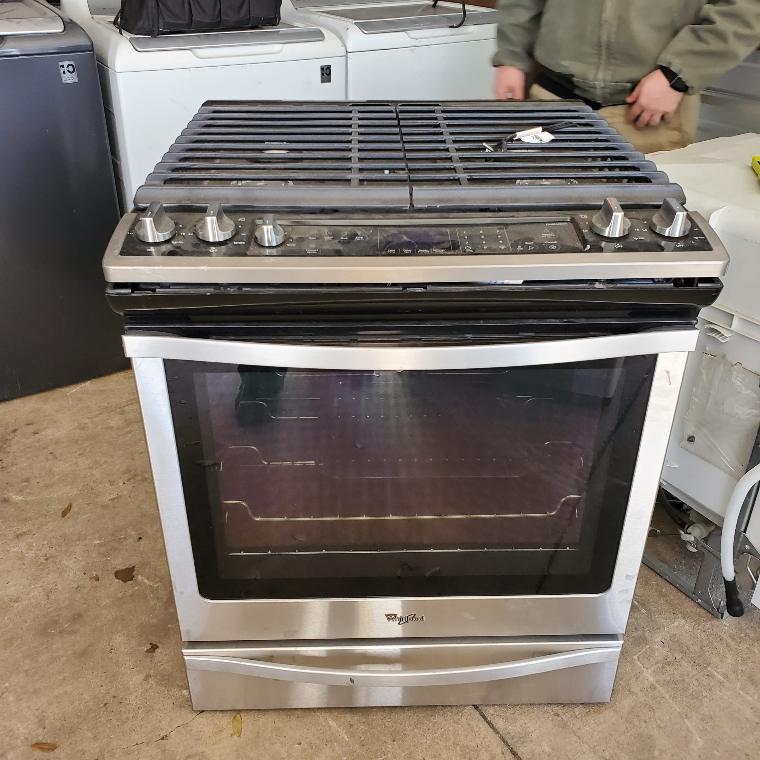 picture of Another High-end Whirlpool Gas Slide in Range from our Salvage appliance program.
